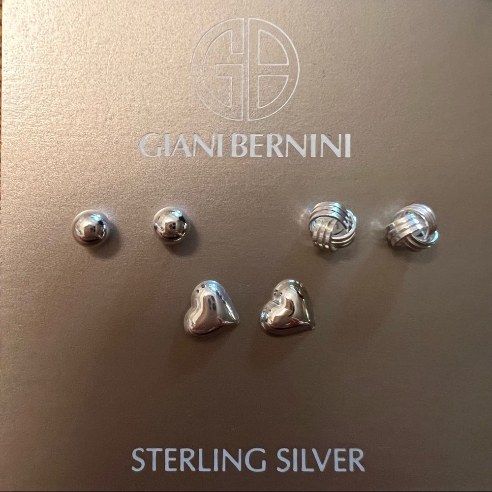 New. Three pairs of Sterling Silver studs!